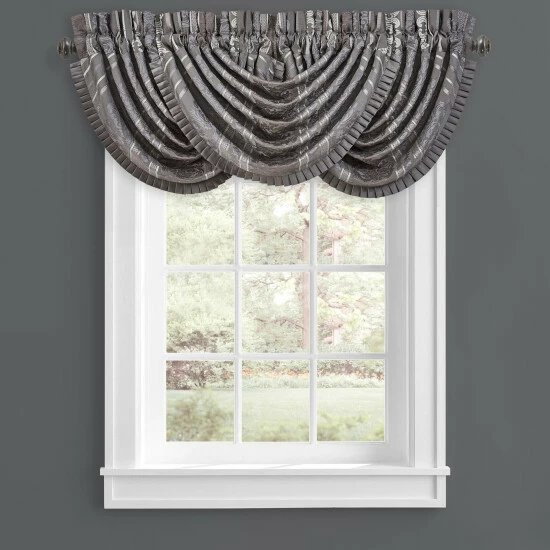 New π Five Queens Court Mackay Woven Waterfall Valance With Pleats White π₯° 4 New π Five Queens Court Mackay Woven Waterfall Valance With Pleats White π₯° - Image 4