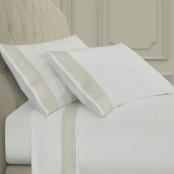 Cheap π Five Queens Court Montefiore Embroidered Sheet Set Silver π