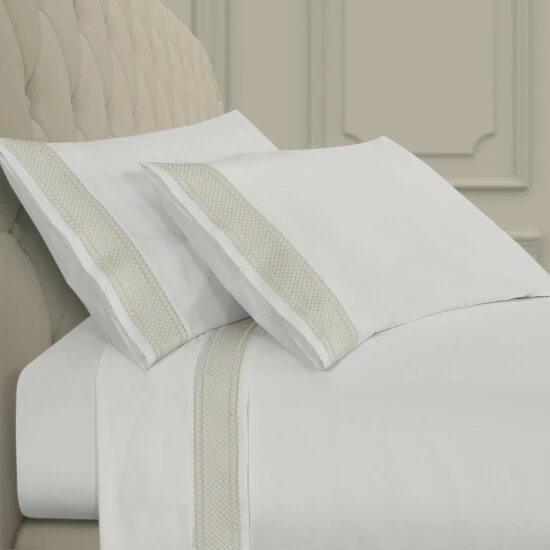 Cheap π Five Queens Court Montefiore Embroidered Sheet Set Silver π 1 Cheap π Five Queens Court Montefiore Embroidered Sheet Set Silver π