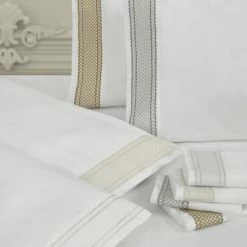 Alternative view of Cheap 😉 Five Queens Court Montefiore Embroidered Sheet Set Silver 😍