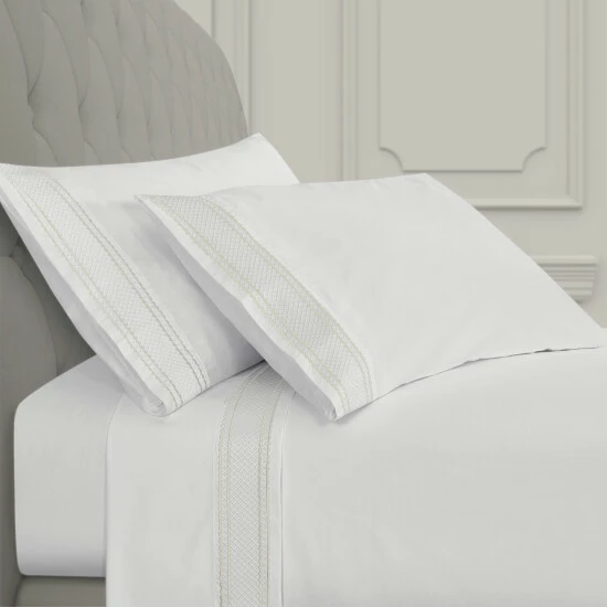 Cheap π Five Queens Court Montefiore Embroidered Sheet Set Silver π 6 Cheap π Five Queens Court Montefiore Embroidered Sheet Set Silver π - Image 6