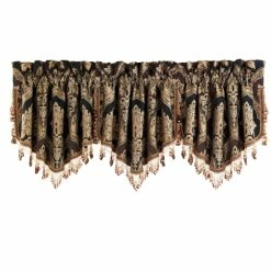 Flash Sale 👏 Five Queens Court Reilly Ascot Window Valance With Crystal Tassel Fringe 😍