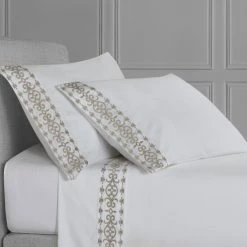 Budget β Five Queens Court Lafayette Embroidered Sheet Set β€οΈ