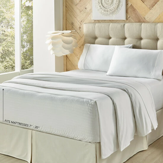 Outlet π₯° Five Queens Court Royal Fit 500 TC 4-pc. Bedsheet Set Tan π 2 Outlet π₯° Five Queens Court Royal Fit 500 TC 4-pc. Bedsheet Set Tan π - Image 2