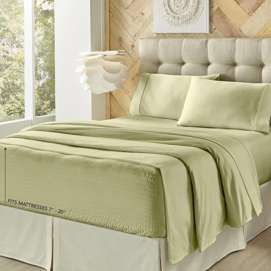 Outlet π₯° Five Queens Court Royal Fit 500 TC 4-pc. Bedsheet Set Tan π 5 Outlet π₯° Five Queens Court Royal Fit 500 TC 4-pc. Bedsheet Set Tan π - Image 5