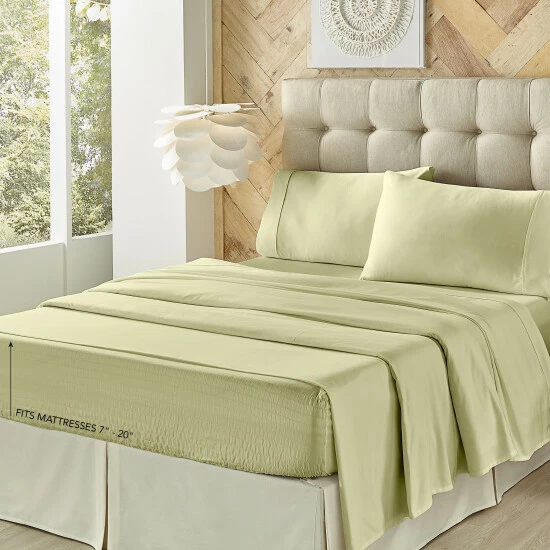 Outlet π₯° Five Queens Court Royal Fit 500 TC 4-pc. Bedsheet Set Tan π 6 Outlet π₯° Five Queens Court Royal Fit 500 TC 4-pc. Bedsheet Set Tan π - Image 6