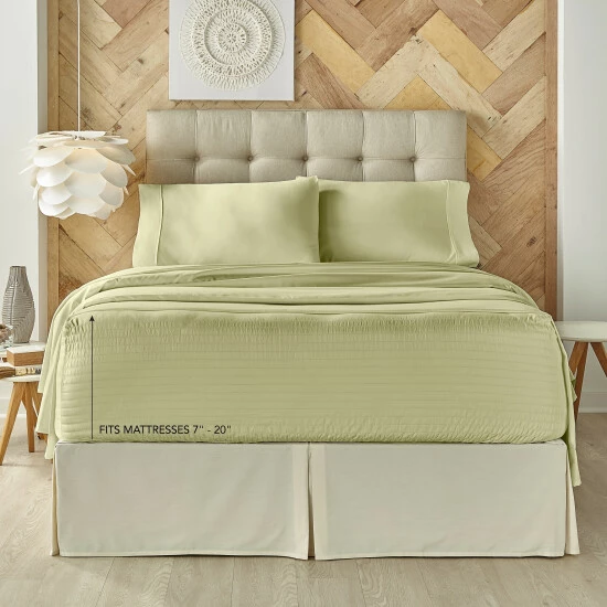 Outlet π₯° Five Queens Court Royal Fit 500 TC 4-pc. Bedsheet Set Tan π 7 Outlet π₯° Five Queens Court Royal Fit 500 TC 4-pc. Bedsheet Set Tan π - Image 7