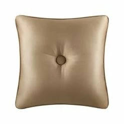 Alternative view of New 🛒 Five Queens Court Colonial Gold Button Tufted 16-inch Decorative Pillow ✨