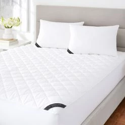 Top 10 😉 Five Queens Court Excellence 233 TC Cotton Top Allergen Barrier Waterproof Mattress Pad - White 😀