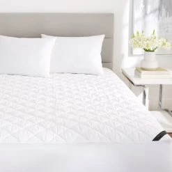 Alternative view of Top 10 😉 Five Queens Court Excellence 233 TC Cotton Top Allergen Barrier Waterproof Mattress Pad - White 😀