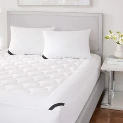 Buy 🎁 Five Queens Court Elegance 233 TC Cotton Top Allergen Barrier Mattress Pad - White 😀