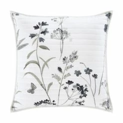Best reviews of 💯 Five Queens Court Bonnie Grey 18" Square Quilted Decorative Throw Pillow 🌟