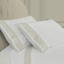 Cheapest β¨ Five Queens Court Montefiore Embroidered Pillow Case Pair Silver β€οΈ