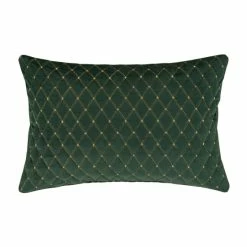 Buy 𧨠Five Queens Court Gabriel Evergreen Quilted Boudoir Decorative Throw Pillow π