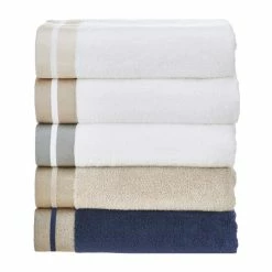 Promo ✨ Five Queens Court Lillian Turkish Cotton Striped Border Towel 😉