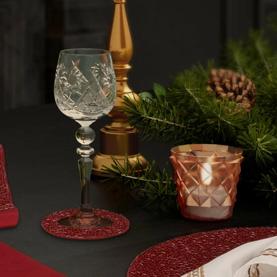 Budget π₯ Five Queens Court Shimmer π Christmas Coasters 4 Piece Set Crimson π₯ 2 Budget π₯ Five Queens Court Shimmer π Christmas Coasters 4 Piece Set Crimson π₯ - Image 2