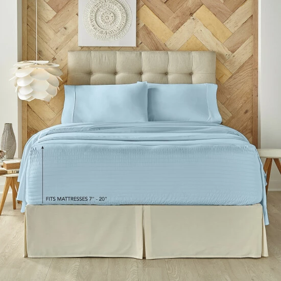 Buy π Five Queens Court Royal Fit 800 Thread Count 4 Piece Bed Sheet Set White π 7 Buy π Five Queens Court Royal Fit 800 Thread Count 4 Piece Bed Sheet Set White π - Image 7