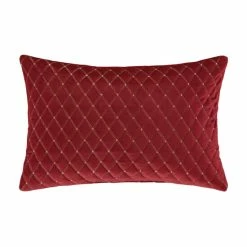 Best Pirce 🎉 Five Queens Court Gabriel Crimson Quilted Boudoir Decorative Throw Pillow 👍