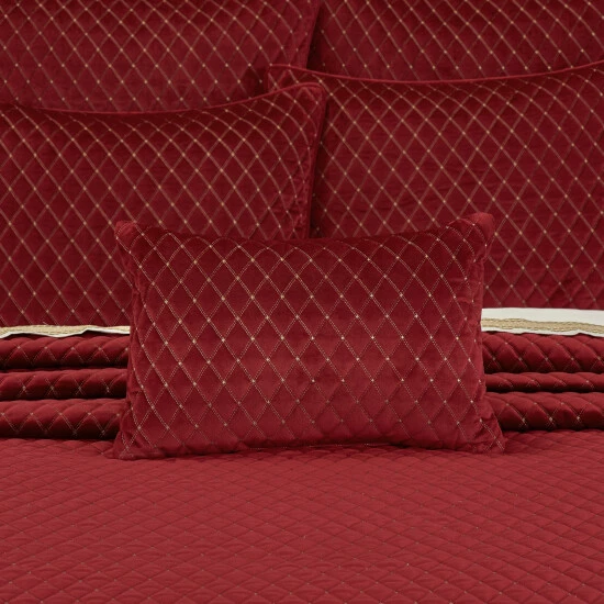 Best Pirce π Five Queens Court Gabriel Crimson Quilted Boudoir Decorative Throw Pillow π 3 Best Pirce π Five Queens Court Gabriel Crimson Quilted Boudoir Decorative Throw Pillow π - Image 3