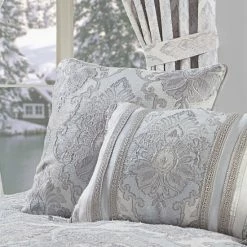 Alternative view of Outlet ⭐ Five Queens Court Icy Bay 20" Square Decorative Throw Pillow 🥰