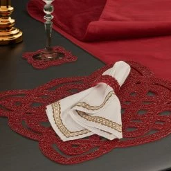 Best deal β¨ Five Queens Court Nicholas π
Christmas Placemat 2 Pack Crimson π