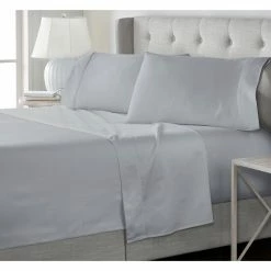 Alternative view of Budget 👍 Five Queens Court Royal Fit 1000 TC Egyptian Cotton Sheet Set Silver ✔️