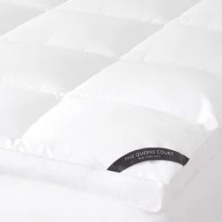 Alternative view of Buy 🔔 Five Queens Court Elite 300 TC Cotton Allergen Barrier Mattress Topper - White 😍