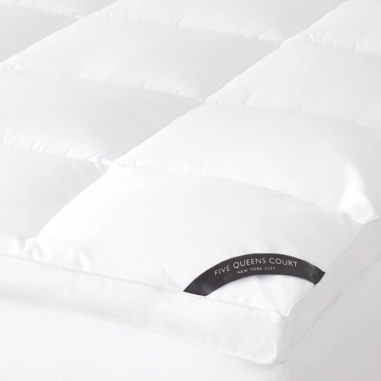 Buy π Five Queens Court Elite 300 TC Cotton Allergen Barrier Mattress Topper - White π 2 Buy π Five Queens Court Elite 300 TC Cotton Allergen Barrier Mattress Topper - White π - Image 2