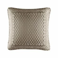 Deals 🥰 Five Queens Court Beaumont Champagne 20 Inch Square Pillow 🎉