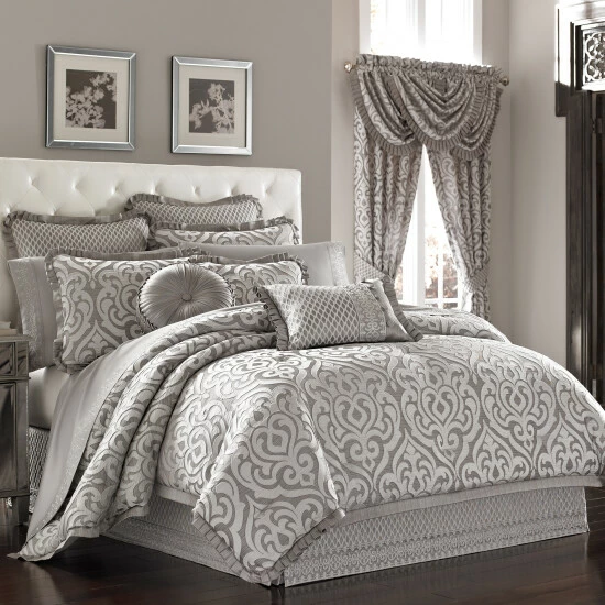 Best Pirce π Five Queens Court Lafayette 4-piece Silver Damask Comforter Set π 1 Best Pirce π Five Queens Court Lafayette 4-piece Silver Damask Comforter Set π
