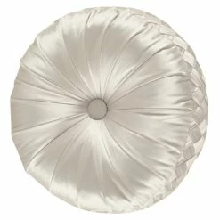 Cheap π Five Queens Court Saranda Button-tufted Round Decorative Throw Pillow Silver π―