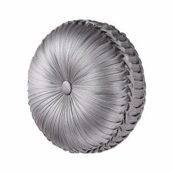 Alternative view of Cheapest ⭐ Five Queens Court Button-Tufted Round Decorative Throw Pillow Collection Sand 🛒