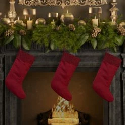 Budget ⌛ Five Queens Court Shimmer 🎁 Christmas Stocking Crimson 🔥 -Five Queens Court Shop unnamed file 659