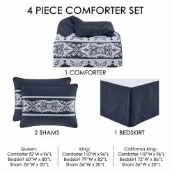 Alternative view of Promo 💯 Five Queens Court Shelburne 4 Piece Comforter Set 🌟