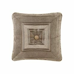 Cheap π Five Queens Court Mitered Stripe Tufted Luxe Throw Pillow Black π