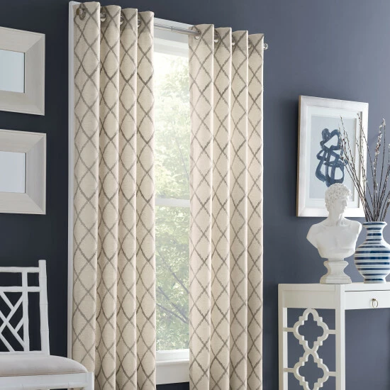 Best deal π€© Five Queens Court Aidan Embroidery Grommet Window Panel Aqua π 3 Best deal π€© Five Queens Court Aidan Embroidery Grommet Window Panel Aqua π - Image 3