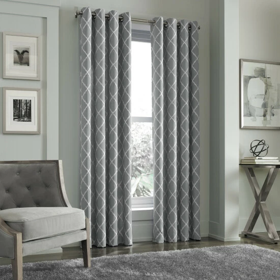 Best deal π€© Five Queens Court Aidan Embroidery Grommet Window Panel Aqua π 4 Best deal π€© Five Queens Court Aidan Embroidery Grommet Window Panel Aqua π - Image 4