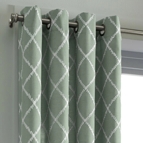 Best deal π€© Five Queens Court Aidan Embroidery Grommet Window Panel Aqua π 6 Best deal π€© Five Queens Court Aidan Embroidery Grommet Window Panel Aqua π - Image 6