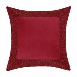 Outlet π Five Queens Court Shimmer Pillow 16" Square Embellished Decorative Throw Pillow Gold π