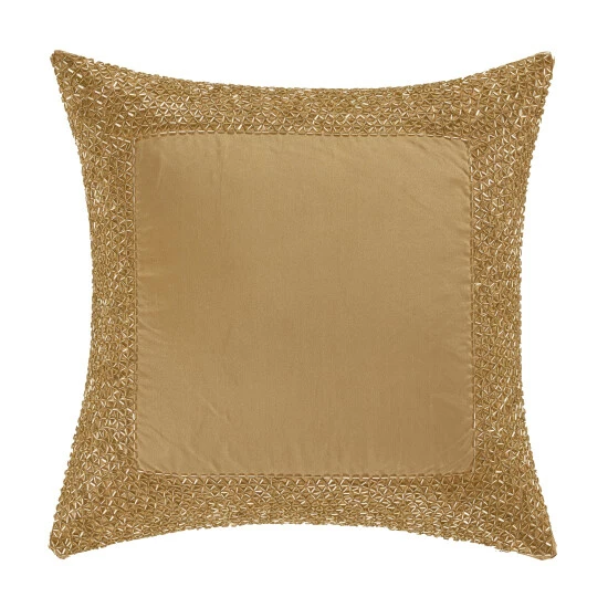 Outlet π Five Queens Court Shimmer Pillow 16" Square Embellished Decorative Throw Pillow Gold π 7 Outlet π Five Queens Court Shimmer Pillow 16" Square Embellished Decorative Throw Pillow Gold π - Image 7