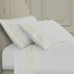 Cheap π Five Queens Court Makayla Embroidered Sheet Set White π