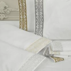 Alternative view of Cheap 😀 Five Queens Court Makayla Embroidered Sheet Set White 🔔