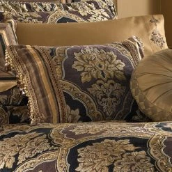 Alternative view of Brand new 💯 Five Queens Court Reilly Woven Chenille Damask Boudoir Throw Pillow 🌟