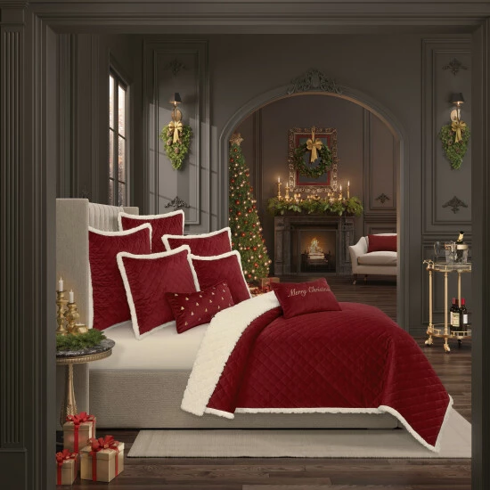 Budget π Five Queens Court Cozy Sherpa Quilt Set Evergreen π 1 Budget π Five Queens Court Cozy Sherpa Quilt Set Evergreen π