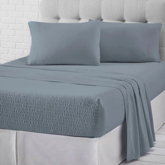 Best deal π Five Queens Court Royal Fit Jersey Cotton Sheet Set Silver π 2 Best deal π Five Queens Court Royal Fit Jersey Cotton Sheet Set Silver π - Image 2