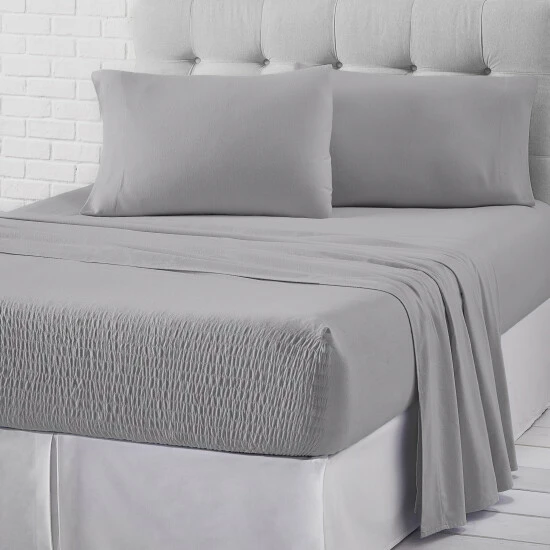 Best deal π Five Queens Court Royal Fit Jersey Cotton Sheet Set Silver π 3 Best deal π Five Queens Court Royal Fit Jersey Cotton Sheet Set Silver π - Image 3
